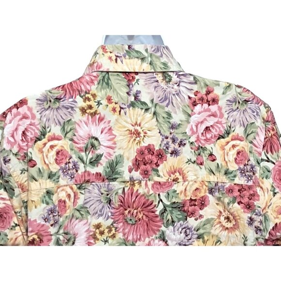 New Identity Women's Floral Cotton Jacket Size L - Picture 4 of 12